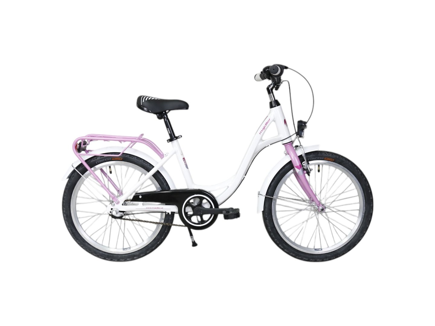 Bella 2.3 White–Pink – bicycle side view
