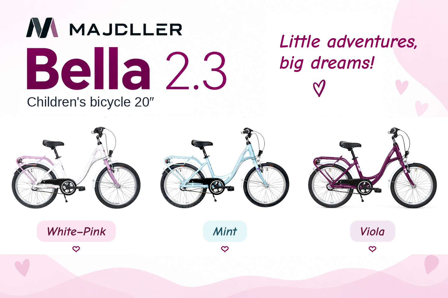 Bella 2.3 Light Pink – other available colours