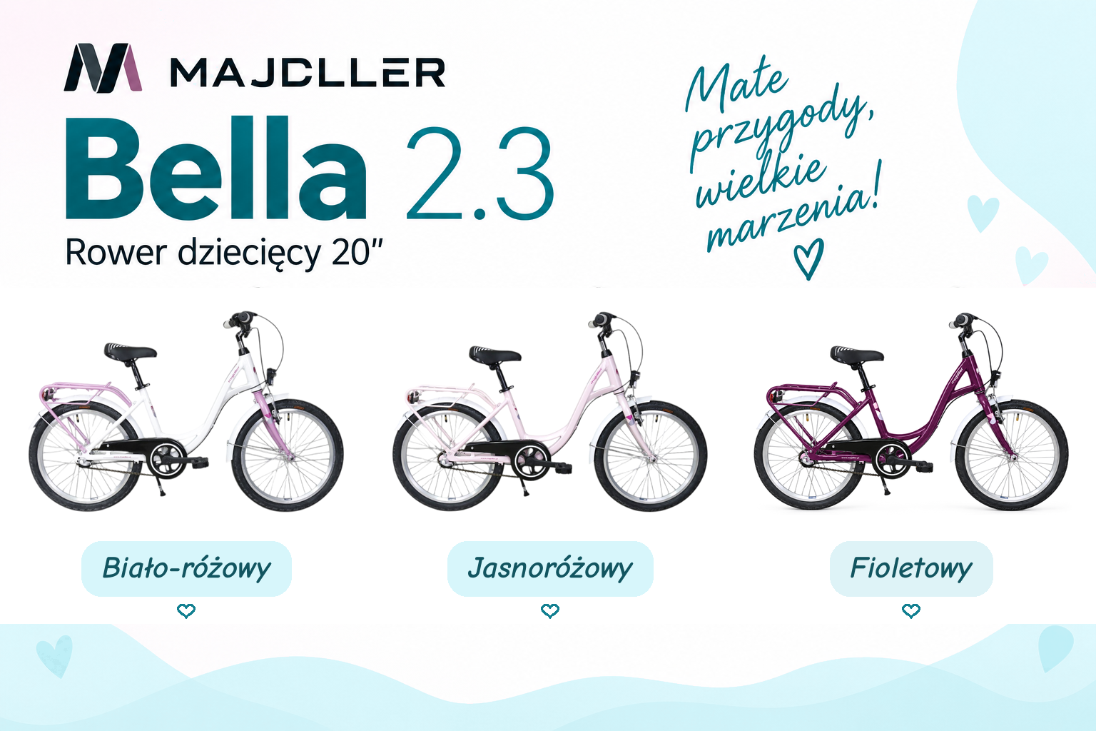 Bella 2.3 Miętowy – pozostałe trzy kolory / other three colours