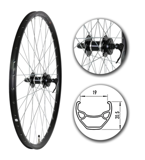 Koło 26  przód PA/OAlu.StożCzarn;PodTarcze:6śr;Łoż