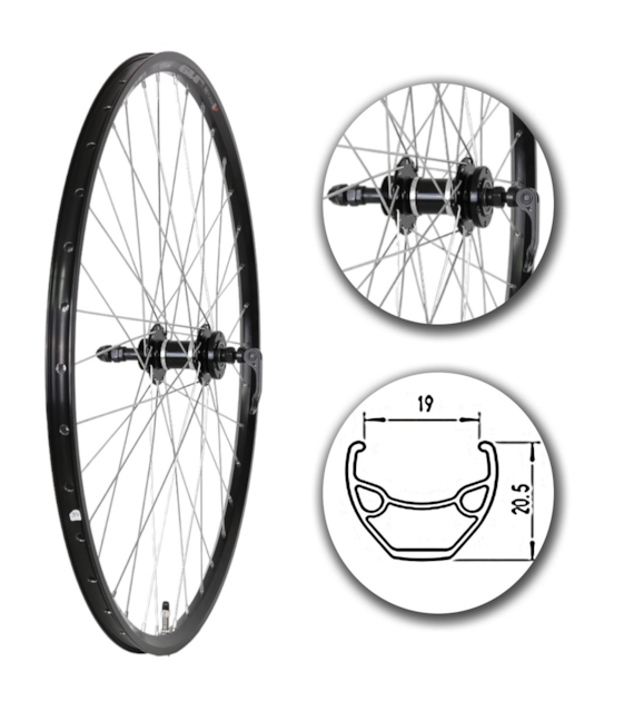 Koło 29  tył PA/OAlu.StożCzar; HT-6śr;Łoż;wol