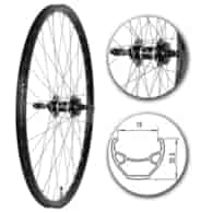 Koło 26 tyłPA/OAlu.StożCzar;PodTarcze:6śr;Łoż;woln