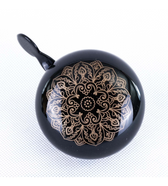 Dzwonek 57RZ-58 80 mm złote kwiaty czarny