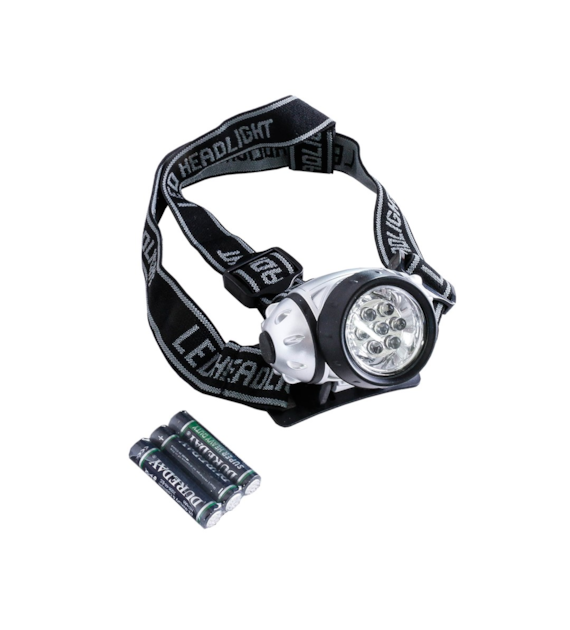 Lampa czołowa JY-838 bateryjna 7 LED 3 funkcyjna
