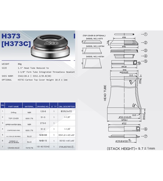 Ster 1.5-11/8  H-373-B52;IS42/28,6/IS52.2/39.8(30)