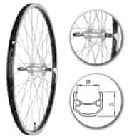 Koło 26  tył PA/O Alu.Stożek Czarny; Pod Zacisk