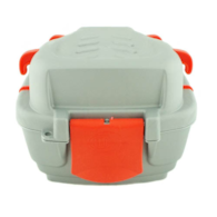 Kufer na bagażnik rowerowy mały 27x20x15 srebrny