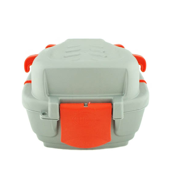 Kufer na bagażnik rowerowy mały 27x20x15 srebrny