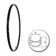 Obręcz 28  MP17;14Gx36H CNC czarna Soho