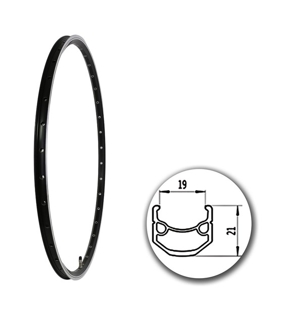 Obręcz 28  MP17;14Gx36H CNC czarna Soho