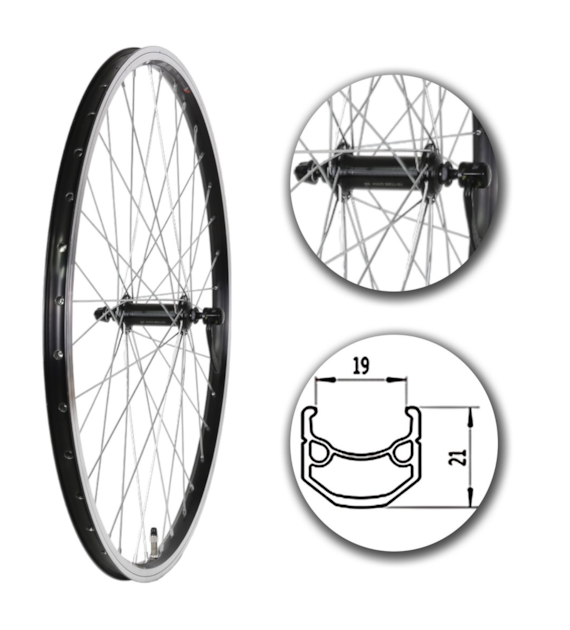 Koło 27,5  przód PA/O Alu.Stożek Czarny; QR; SHIMA