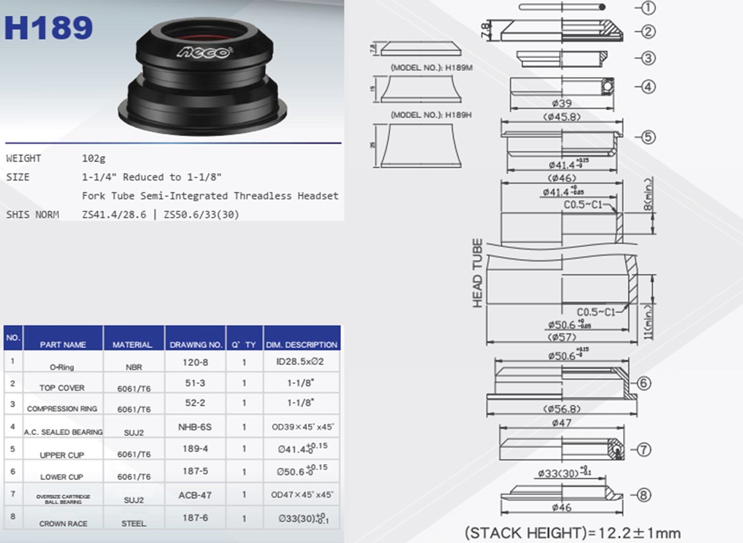 Ster 1.4-11/8  H-189;ZS41/28,6/ZS50/33 (30)