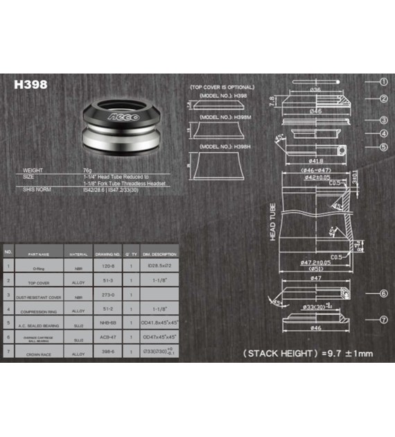 Ster 11/4-11/8  H-398;IS42/28,6/IS47.2/33 (30)