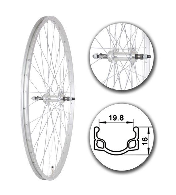 Koło 28  tył PA/OA Płaska Pod Wolnobieg; sz. 20mm