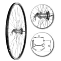 Koło 28  tył PS/O Alu.Stożek Czarny Torpedo Velo