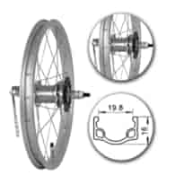 Koło 16  tył PS/OA Płaska; Torp Guli;szer.wew.20mm