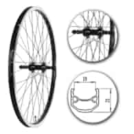Koło 26  tył PA-BLQR-ł/masz/OA Stożek BL;Szpr BL