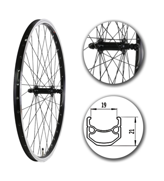 Koło 26  przód PA-BL-QR;ł/masz/OA Stożek BL;Sz BL