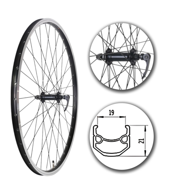 Koło 28  przód PA-BL-QR;ł/masz/OA Stożek BL;Sz BL