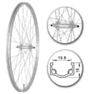 Koło 28  przód PA/OA Płaska; szer. wew. 20mm