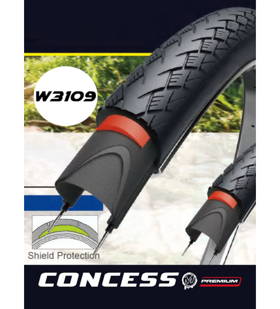 Opona 700X40C;42-622 CONCESS W3109 GreenShield 3mm