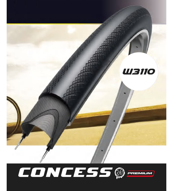 Opona 700X25C;25-622 CONCESS W3110 60TPI SkinWall