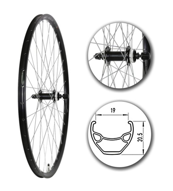 Koło 27,5  przód P/Cz/O Stożek BL; CL-SH; Sz-BL