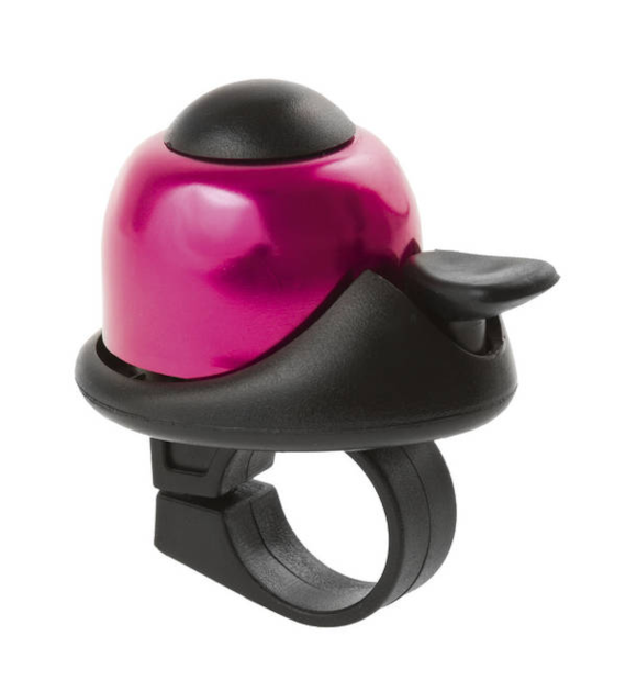 Dzwonek mini M-WAVE;pcv podstawa;róż-czarny