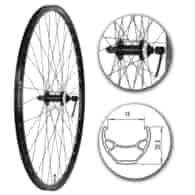 Koło 29  przód P/Cz/O Alu.Stoż.Nit. CL-SH Sz-BL