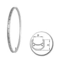 Obręcz 24  507x19;V J19HR;36H;AV; Silve+anodyzo