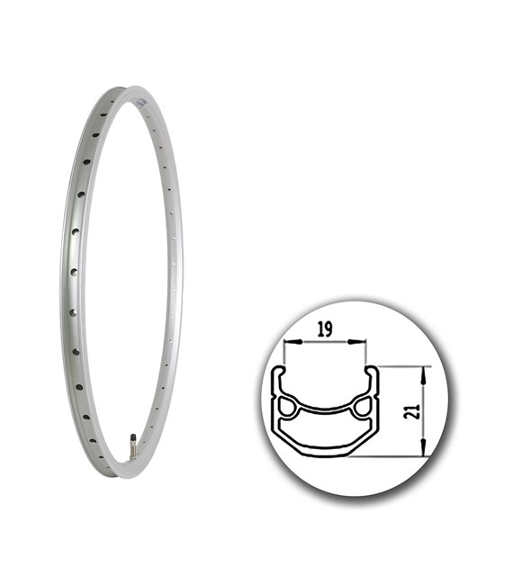 Obręcz 24  507x19;V J19HR;36H;AV; Silve+anodyzo