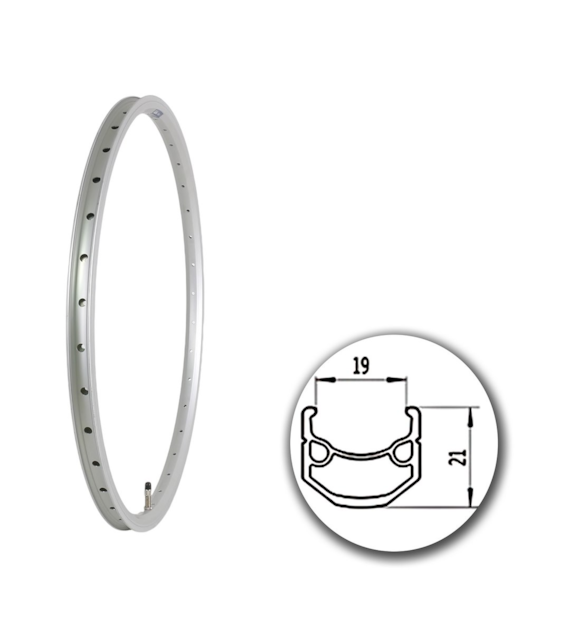 Obręcz 24  507x19;V J19HR;36H;AV; Silve+anodyzo