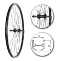 Koło 28  tył PA-BLQR-ł/masz/OA Stożek BL;Szpr BL