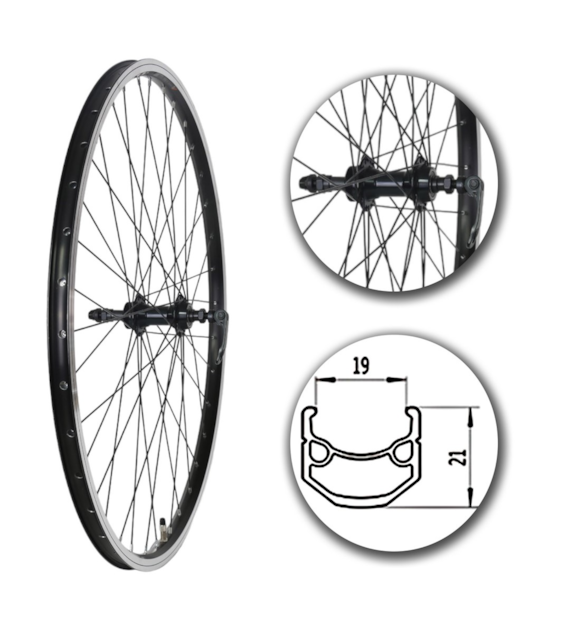Koło 28  tył PA-BLQR-ł/masz/OA Stożek BL;Szpr BL
