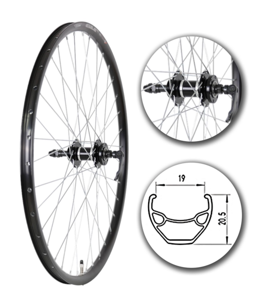Koło 27,5  tył PA/OAlu.StożCzar; HT:6śr;Łoż;wol