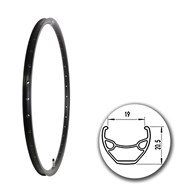 Obręcz 26  559x19;V J19SE;36H;AV Black+anodyzowa