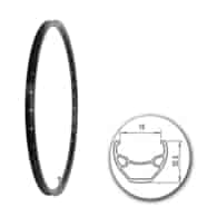 Obręcz 26  559x19;V J19SE;36H;AV Black+anodyzowa