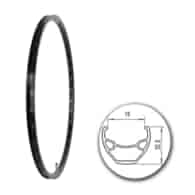 Obręcz 27,5  584x19;V J19SE;36H;AV Black+anodyzowa