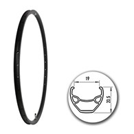 Obręcz 28  622x19;V J19SE;36H;AV Black+anodyzowa