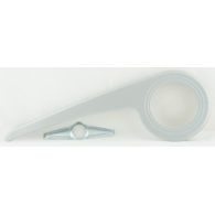 Osłona łańcucha Alicja fi-180mm z uchwytem srebrna