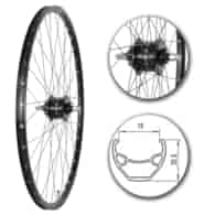 Koło 28  przód dyn/dysk/6ś-SH/Cz/OStoż.Nit.Sz-czar