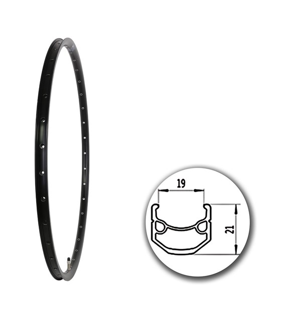 Obręcz 28  622x19;V J19SE;36H;AV; Nity Black+anod