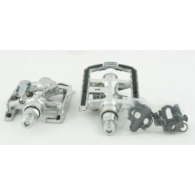 Pedały VP SPD alu dwustronne srebrne