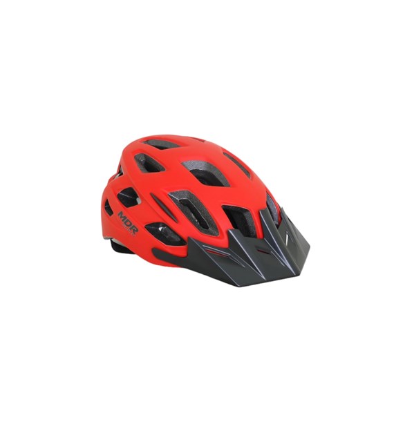 KASK HB3-2 S + lampka tył; czerwony mat 53-55