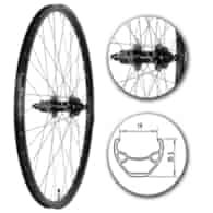 Koło 26  tył łoż.masz-BLQRHT D6śr/OB/BL;Sz-SR;K8/9
