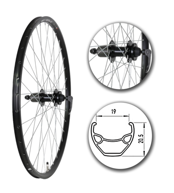 Koło 27,5  tył łoż.masz-BLQRHT D6śr/O/BL;Sz-SR;8/9