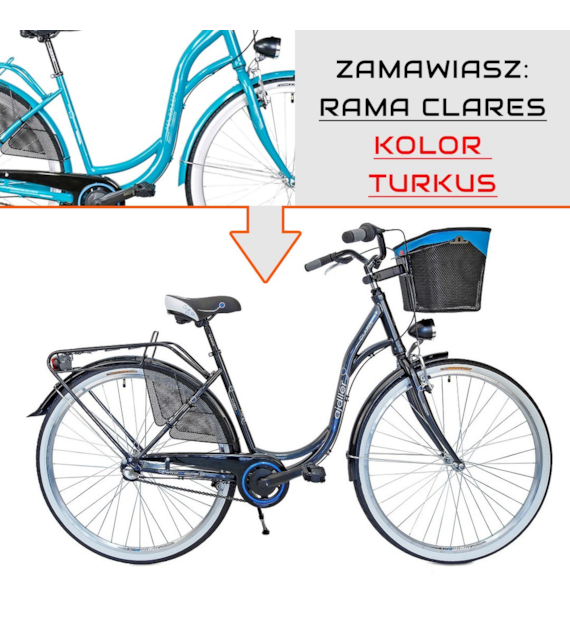 Rower Majdller 26'' CLARES 6.3 18'' Turkus morski