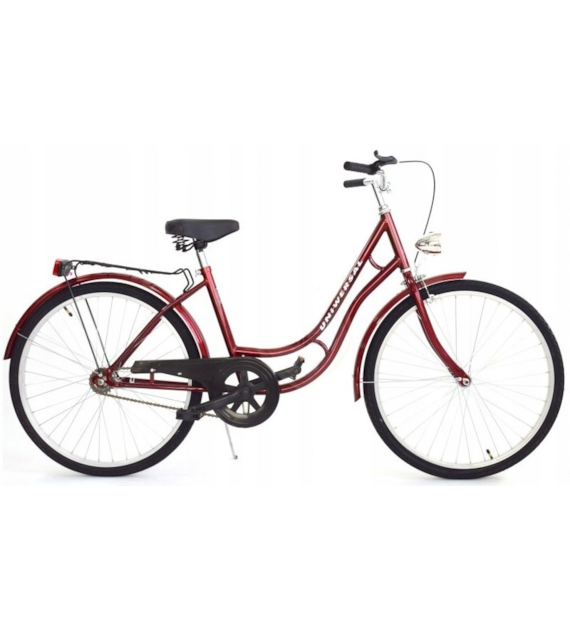Rower Uniwersal 28  Retro 19  damka czerwony p/Taj