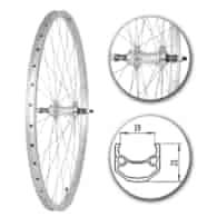 Koło 26  tył PA/O Alu.Stożek Srebrny;Woln.Łoż.masz