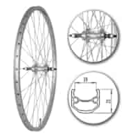 Koło 28  tył PA/O Alu.Stożek Srebrny;Woln.Łoż.masz